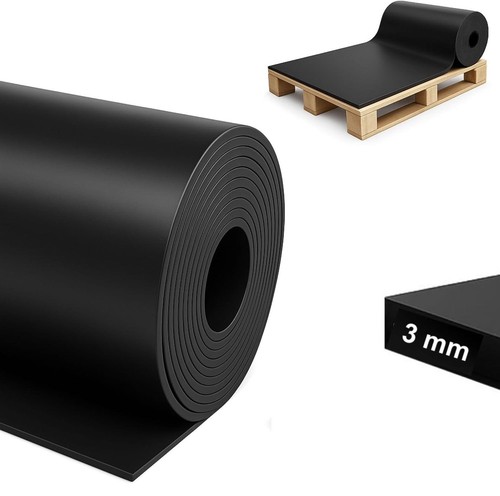 Tappeto gomma liscia nero - gomma,