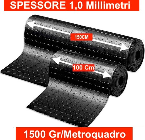 Tappeto gomma nero pvc - gomma,